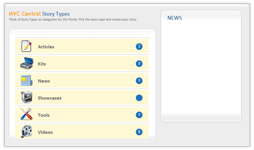 Story Type Selector